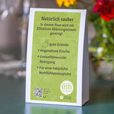 Aufsteller: Reinigung mit EM - Vorderseite