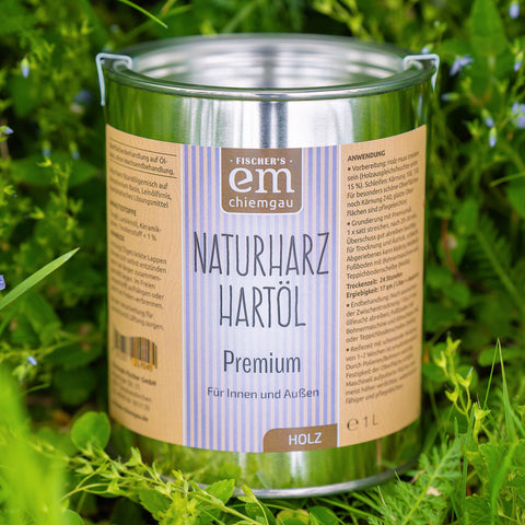 Holzöl Naturharz Hartöl mit EM-Keramikpulver für innen und außen in der 1 Liter Dose