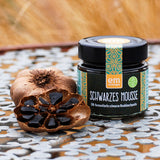 Schwarzes Mousse Knoblauch