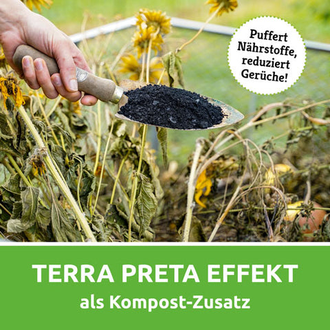 RoPro-Streu Pflanzenkohle als Kompost-Zusatz für den Terra Preta Effekt