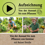 Shop-Ticket für die Aufzeichnung von der Aussaat bis zum Pflanzen von Gemüse mit Rainer Steidle