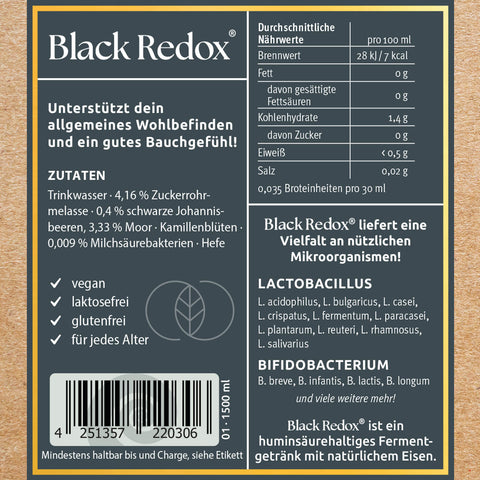 Black Redox ® - veganes EM-Tonicum mit Moor-Komposition