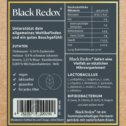 Black Redox ® - veganes EM-Tonicum mit Moor-Komposition