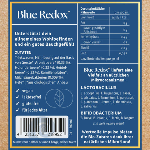 Blue Redox ® - veganes Bio-EM-Tonicum mit 3erlei Beeren