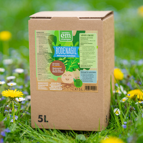 Bodenagil native Mikroorganismen im 5 Liter Bag in Box Behälter für einen lebendigen Gartenboden und widerstandsfähige Pflanzen