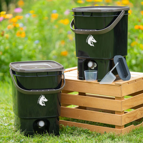 2er Set Fairfox Bokashi Eimer - Je 19 L Volumen - von EM-Chiemgau 