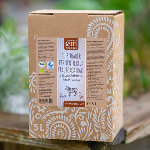 Chiemgauer Fermentierter Kräuterextrakt (CFKE) Bio-Ergänzungsfuttermittel für alle Tierarten