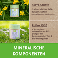 RoPro-Startfit, der mineralische Kalkdünger. RoPro 13/20, der Dünger mit Gesteinsmehl