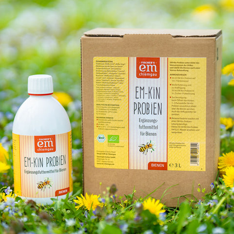 EM Kin Probien Fermentprodukt für Bienen - erhältlich in der 0,5 Liter Flasche und im 3 Liter BiB