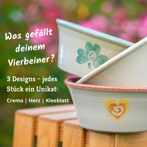 3 Designs: Crema, Herz, Kleeblatt