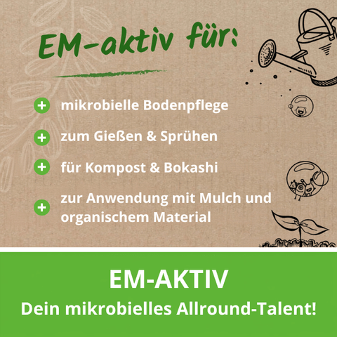 EM-aktiv als mikrobielles Allround-Talent. 
