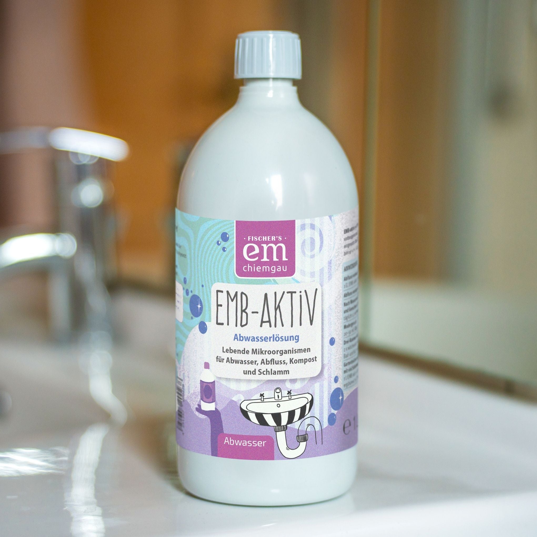 EMB-aktiv, mikrobieller Abbau von Schlamm, Fett & Gerüchen - 1 L Flasche