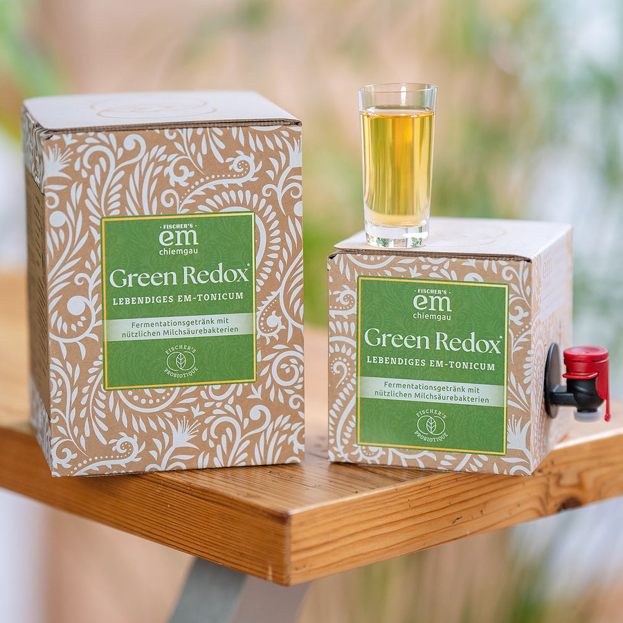 Green Redox ® - veganes EM-Tonicum 0,5 L & 1,5 L Gruppenbild