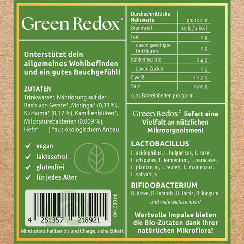 Green Redox ® - veganes EM-Tonicum mit Kurkuma & Moringa