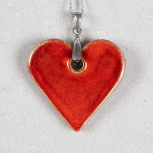 Herz rot, silber 42 cm