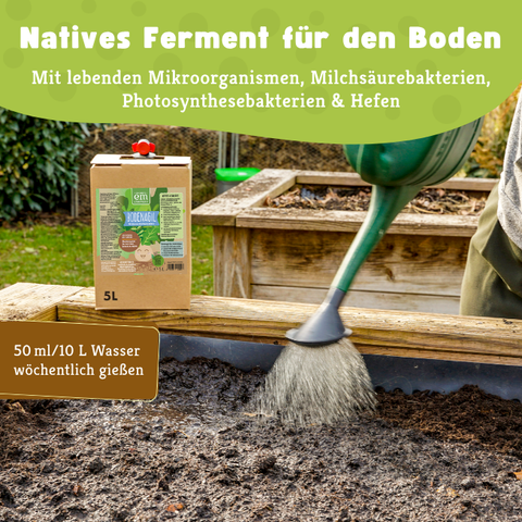 Hochbeet-Set mit nativem Ferment für den Gartenboden. 