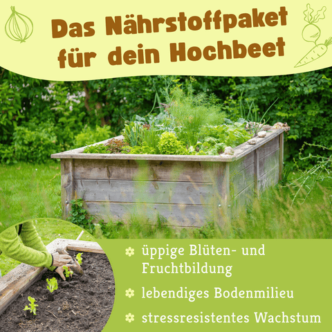 Hochbeet-Set für Saisonstart: Düngen, Mineralien & Boden aktivieren