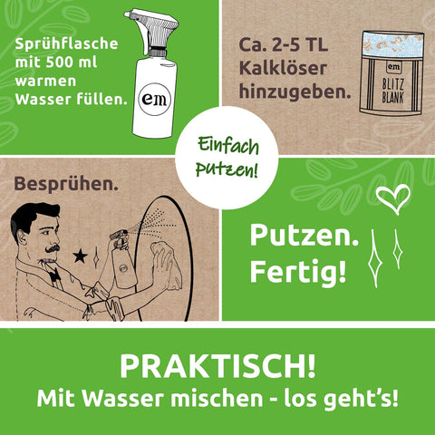 Blitzblank Kalklöser Dosierungsgrafik