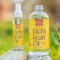 Lichtkraftöl Magnesium Sole Wohlbefinden in der 100 ml Sprühflasche und 500ml Nachfüllflasche