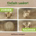 Picobello Sauerstoffbleiche vorher nacher Vergleich von Abfluss