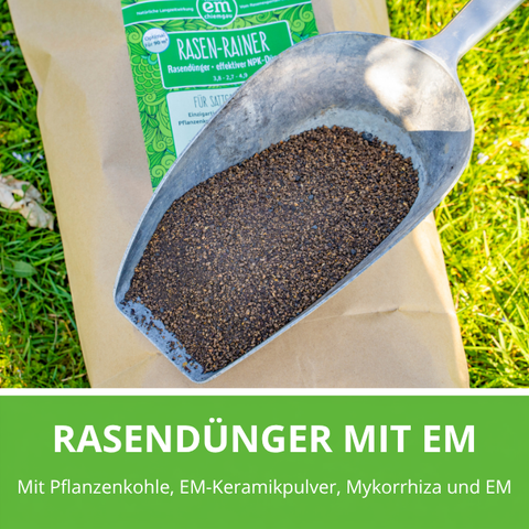 Rasen Rainer Rasendünger mit EM