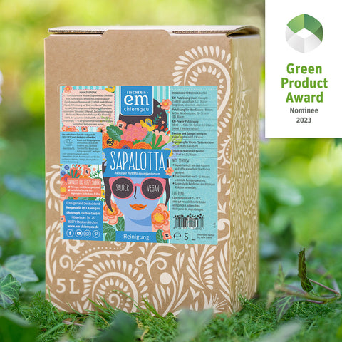 Sapalotta veganer Bio Reiniger von EM Chiemgau in der praktischen 5 Liter Bag in Box Verpackung