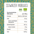 Nährwerte Schwarzer Bio-Knoblauch (fermentiert)