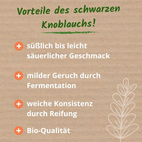 Vorteile Schwarzer Bio-Knoblauch (fermentiert)