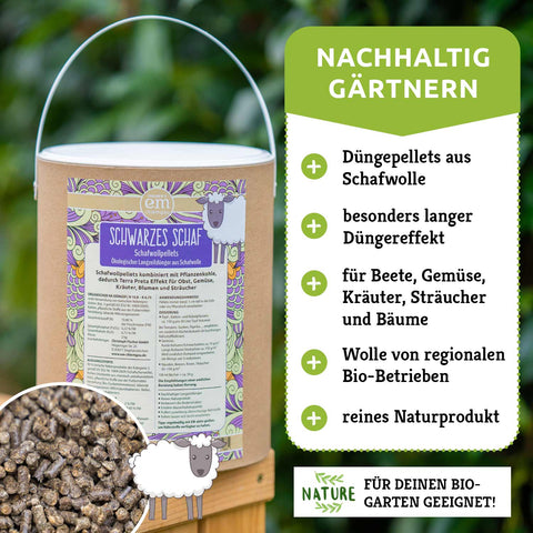 Schwarzes Schaf - Schafwollpellets