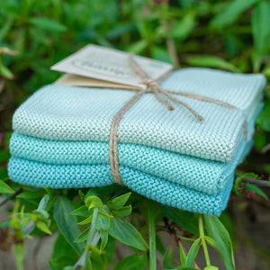 helles petrol-Kombi Baumwolltuch Set