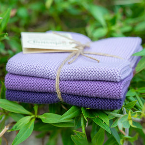 lila-Kombi Baumwolltuch Set