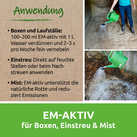 Em Atikv Anwendung Boxen Einstreu Mist