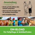 Em Blond Anwendung Pferde