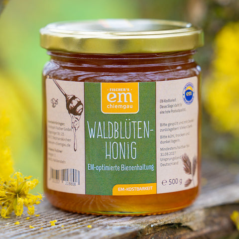 Waldblüten-Honig von EM Chiemgau aus nachhaltiger Imkerei mit Effektiven Mikroorganismen