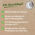 EM-Keramik im Inneren der Waschkugel
