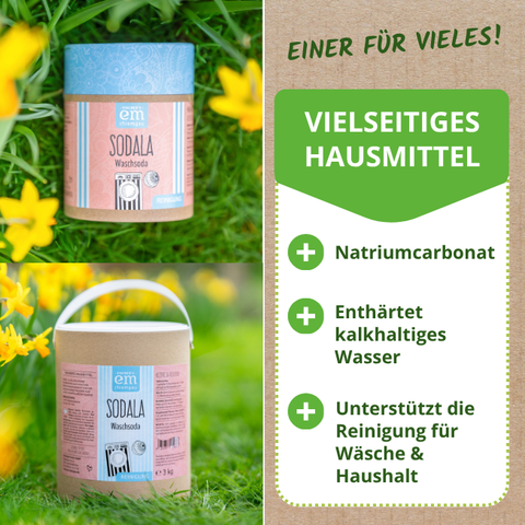 Natriumcarbonat unterstützt vielseitig im Haushalt