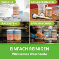 Für Wäsche, Ablagerungen, Backofen und Spülmaschine