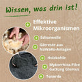 Enthalten: EM, Schurwolle, Gärreste aus NaWaRo-Anlagen, Holzkohle, Mykorrhiza-Pile, Tonerde
