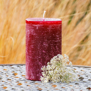 Burgundrot, Stumpenkerze