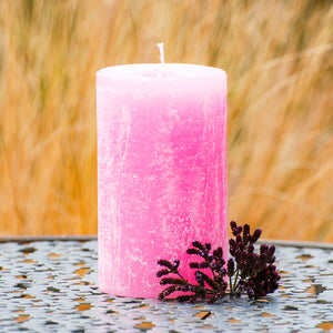 Hellrosa Stumpenkerze 17 cm