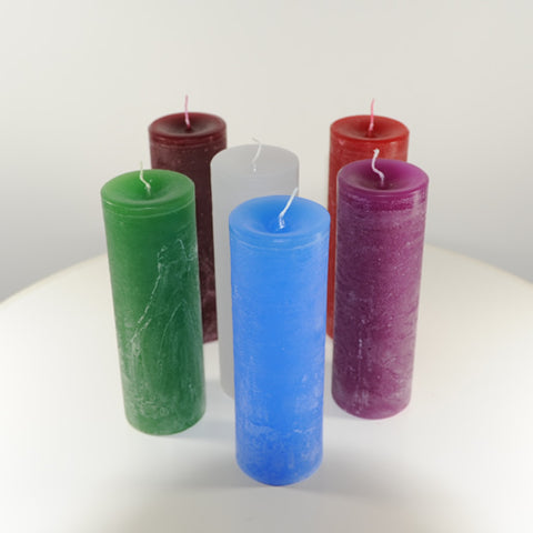 EM-Keramik-Kerze schlank optimiert mit EM-Keramikpulver in sechs verschiedenen Farben