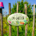 Gartenschild "Ich liebe meinen EM-Garten"