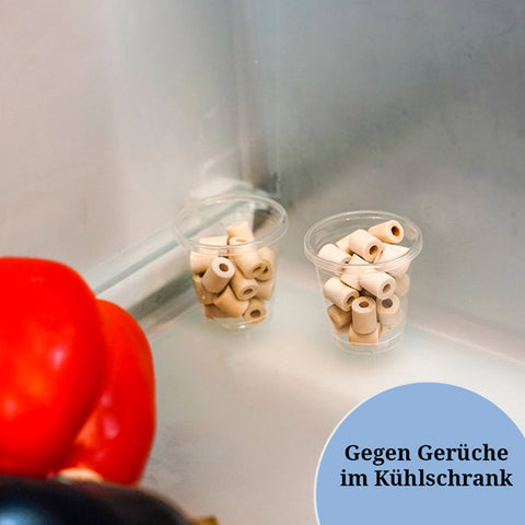 EM-Keramik Pipes im Kühlschrank helfen gegen unangenehme Gerüche