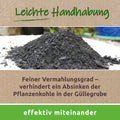 Karbosave Pflanzenkohle von Fischers EM-Chiemgau feiner Vermahlungsgrad für leichte Handhabung