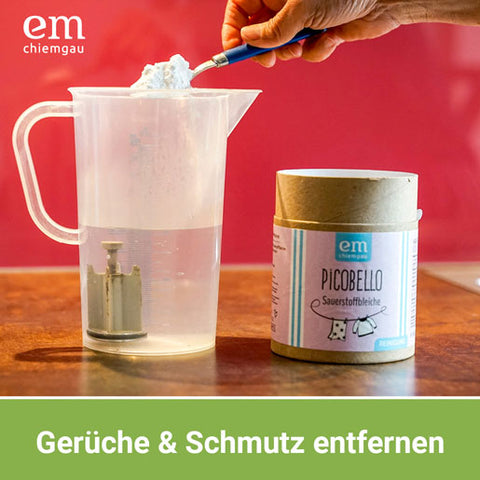 Picobello Sauerstoffbleiche auf Tisch mit Live Anwendung 