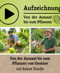 Shop-Ticket für die Aufzeichnung von der Aussaat bis zum Pflanzen von Gemüse mit Rainer Steidle
