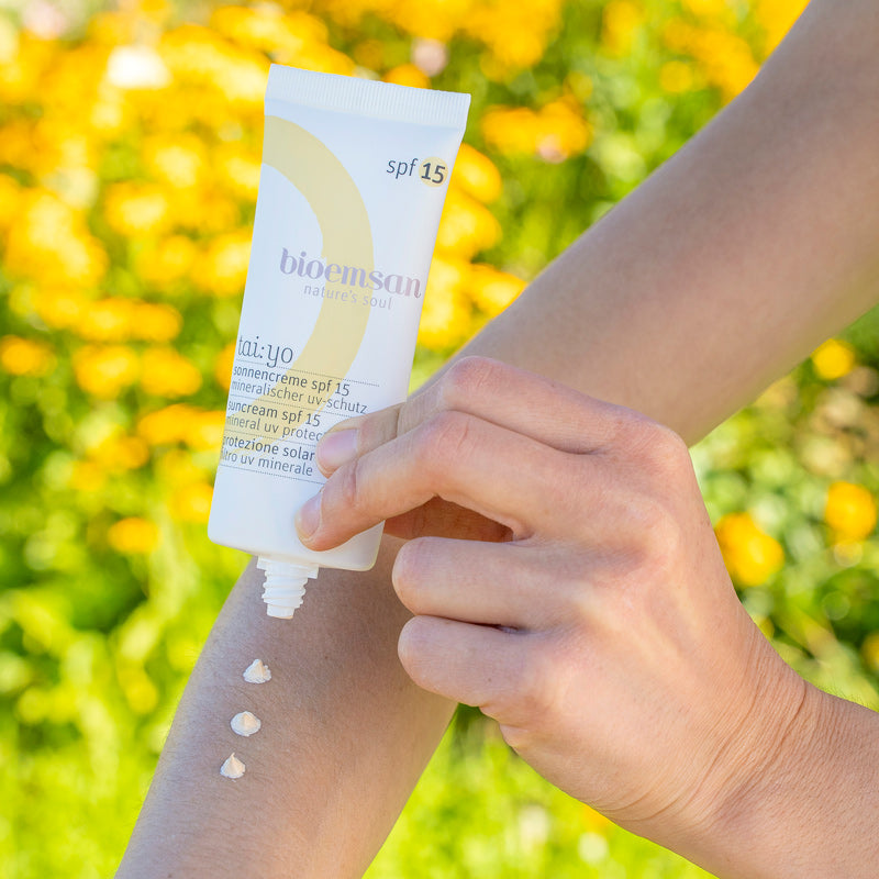 bioemsan tai yo Sonnencreme Anwendung