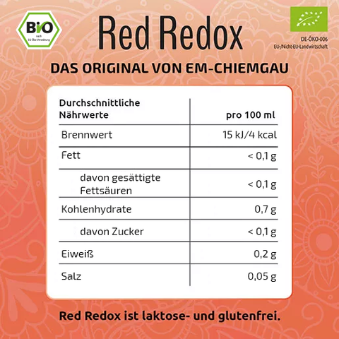 Red Redox Fermentgetränk Inhalt