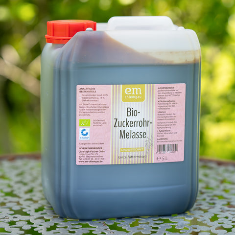 Bio-Zuckerrohrmelasse von EM-Chiemgau im 5 Liter Kanister